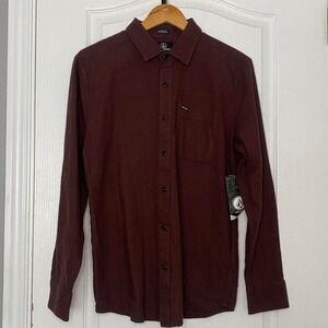 Volcom Mens Small Mahogany Classic Long‎ Sleeve
